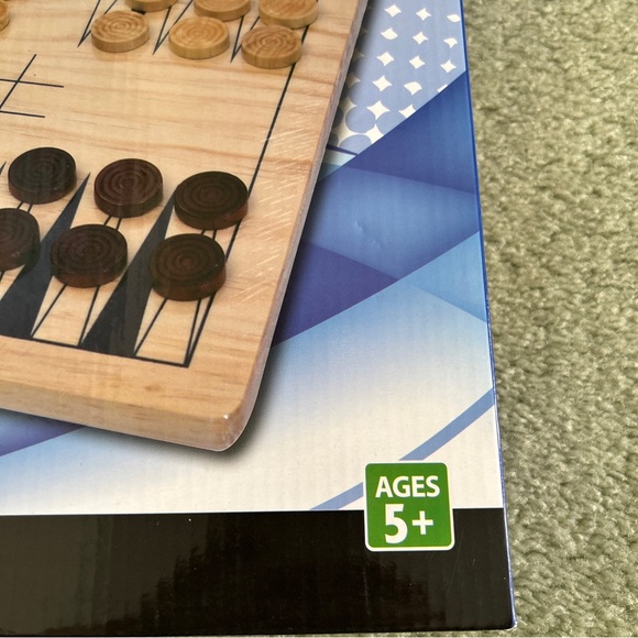 NEW Wood Backgammon Board Game - Picture 3 of 6